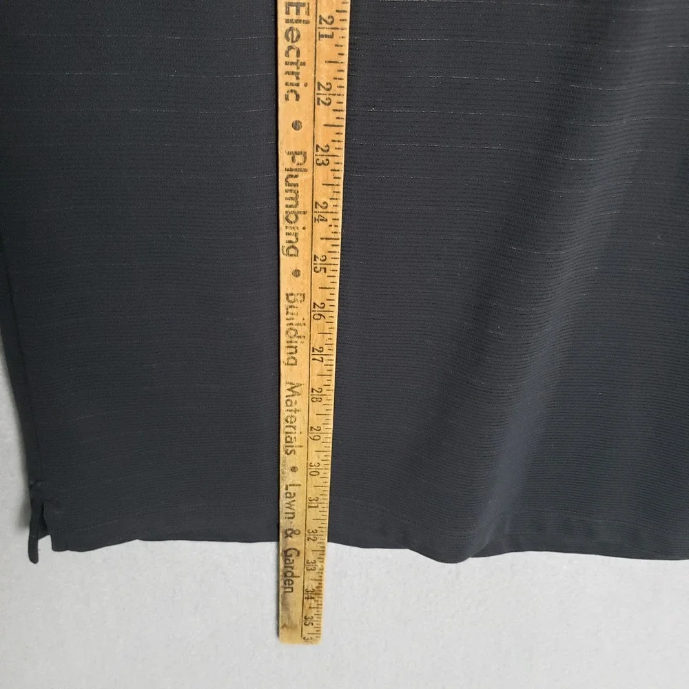 Nike Golf Aeroreact Polo Shirt Black Micro Stripe Activewear Sleeve Logo Size XL